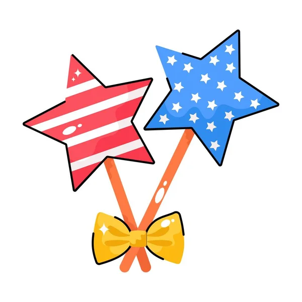 Icône Stickers Vectoriel Gribouillis Star Flag Des États Unis Fichier — Image vectorielle
