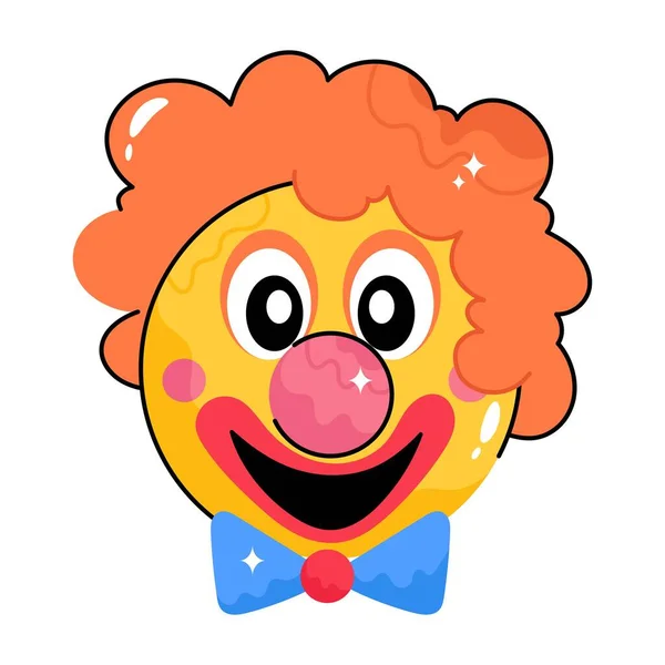 Stickers Colorés Vecteur Gribouillis Clown Fichier Eps — Image vectorielle
