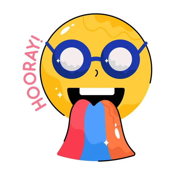 Stickers Colorés Vecteur Gribouillis Emoji Fichier Eps — Image vectorielle