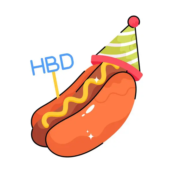 Hotdog Vetor Doodle Adesivos Coloridos Arquivo Eps —  Vetores de Stock