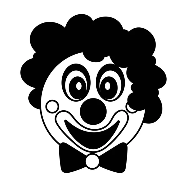Clown Doodle Vector Solid Stickers Eps Bestand — Stockvector