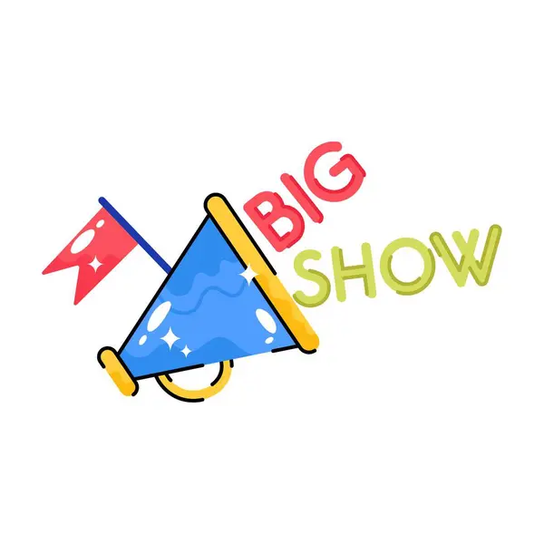 Großes Show Doodle Vektor Bunte Sticker Eps Datei — Stockvektor