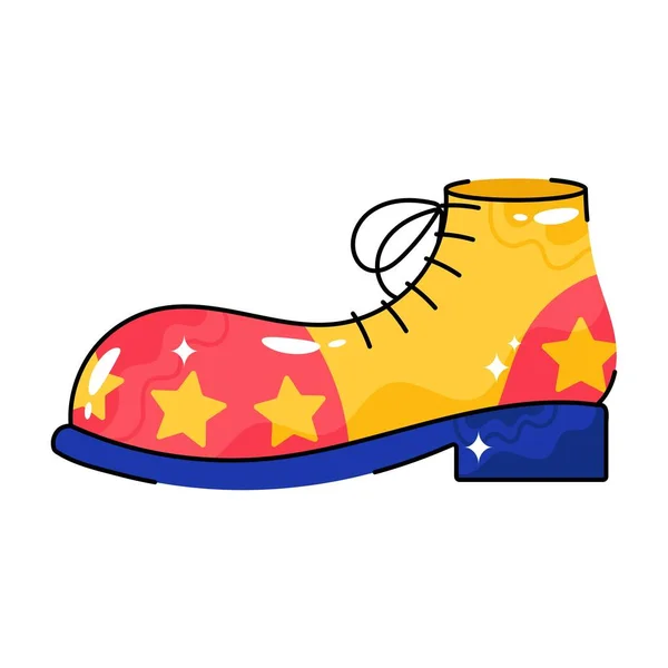 Karnaval Ayakkabısı Karalama Vektörü Renkli Çıkartma Eps Dosyası — Stok Vektör