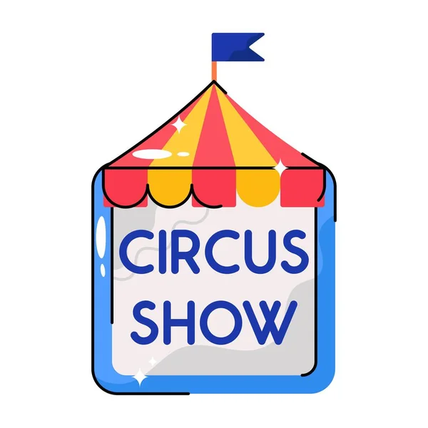 Τσίρκο Δείχνουν Doodle Διάνυσμα Πολύχρωμο Αυτοκόλλητο Αρχείο Eps — Διανυσματικό Αρχείο