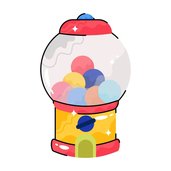 Candy Ball Doodle Vector Barevná Nálepka Soubor Eps — Stockový vektor
