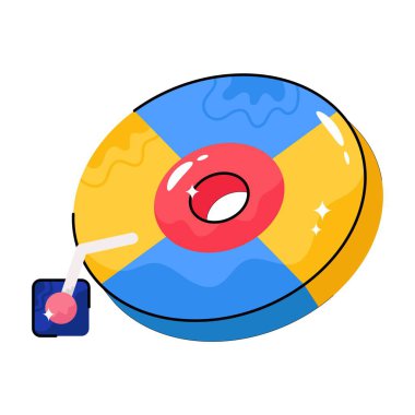 Çan karalama vektörü renkli çıkartma. EPS 10 dosyası