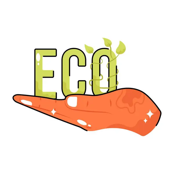 Eco Klotter Vektor Färgglada Klistermärke Eps Fil — Stock vektor