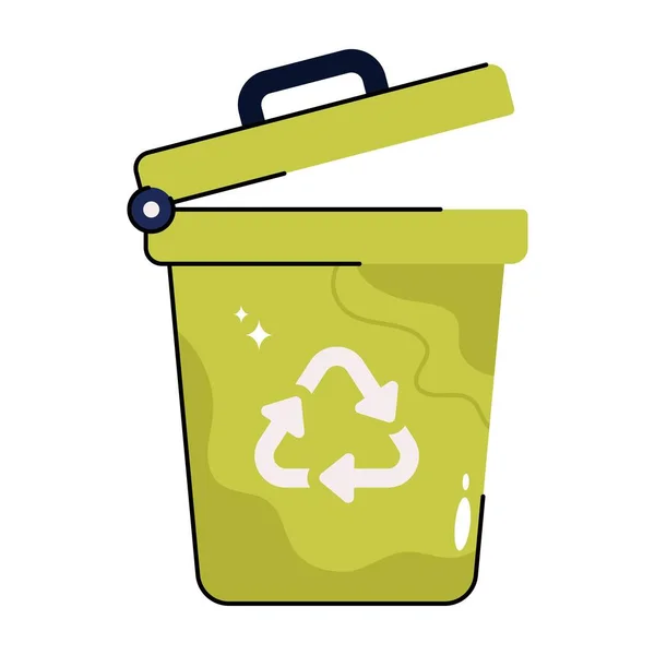 Recycler Poubelle Vecteur Doodle Autocollant Coloré Fichier Eps — Image vectorielle