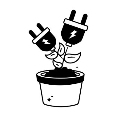 Çevre bitkisi karalama vektörü Katı Etiket. EPS 10 dosyası