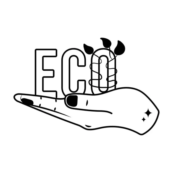 Eco 솔리드 스티커 Eps — 스톡 벡터