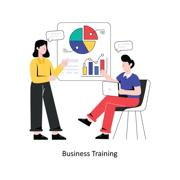 Business Training Flat Style Design Vector Illustration Stock Illustration — Stock Vector