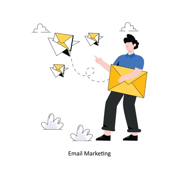 Mail Marketing Design Estilo Plano Ilustração Vetorial Ilustração Estoque Ilustrações De Stock Royalty-Free