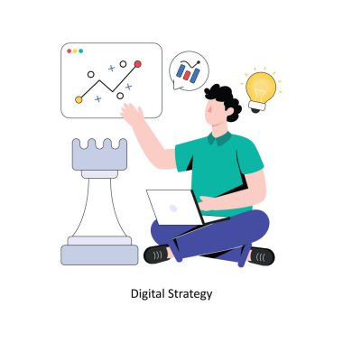 Çeşitlilik pazarlama Düz Stil Tasarım Vektörü illüstrasyonu. Stok illüstrasyonu