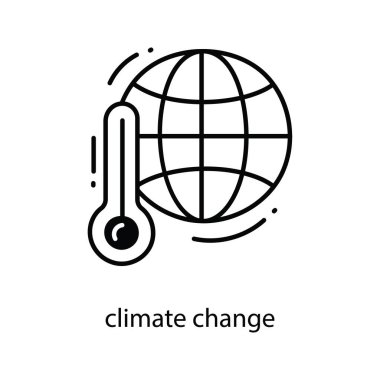 İklim Değişikliği karalama Simgesi Tasarımı illüstrasyonu. Beyaz arkaplan EPS 10 Dosyasında Tarım Sembolü