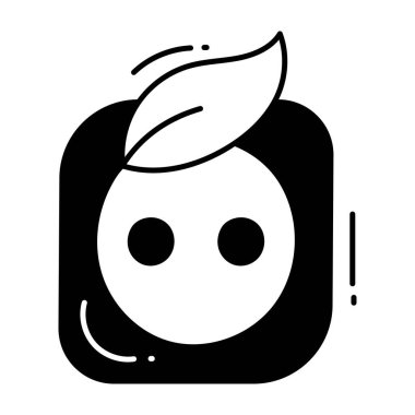 Eko şalter karalama Simge Tasarımı çizimi. Beyaz arkaplan EPS 10 Dosyasında Ekoloji Sembolü