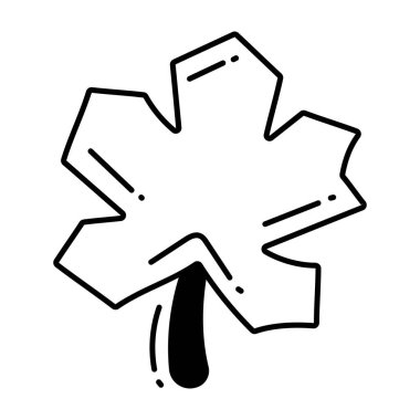 Yaprak karalama Simgesi Tasarım illüstrasyonu. Beyaz arkaplan EPS 10 Dosyasında Ekoloji Sembolü