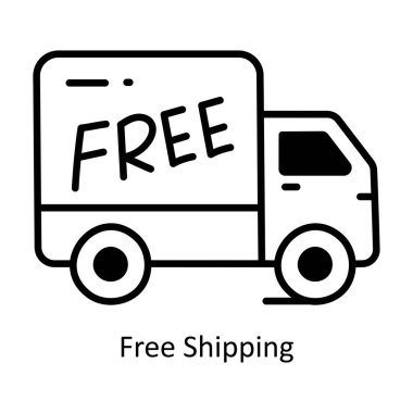 Bedava karalama yarı katı ikon tasarım çizimi. Beyaz arkaplan EPS 10 Dosyasında Ticaret ve Alışveriş Sembolü