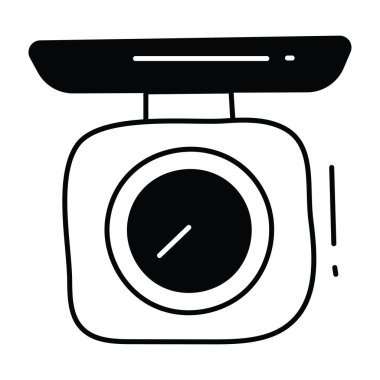 Ağırlık ölçekli karalama yarı katı simge simgesi tasarım illüstrasyonu. Beyaz arkaplan EPS 10 Dosyasında Bilim ve Teknoloji Sembolü