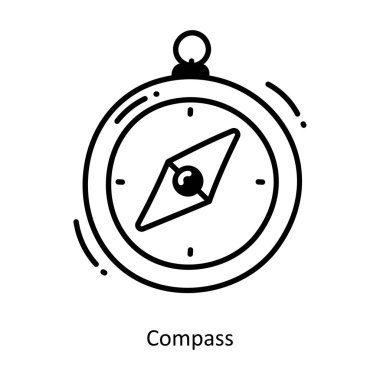 Pusula karalama yarı katı simge simgesi tasarımı. Beyaz arkaplan EPS 10 Dosyasında Başlangıç Sembolü