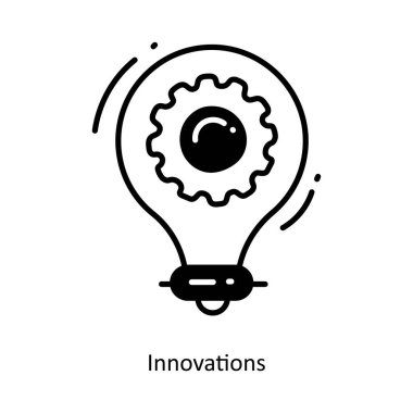 Yenilikler, yarı katı ikon tasarım resimlerini karalıyor. Beyaz arkaplan EPS 10 Dosyasında Başlangıç Sembolü