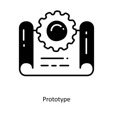 Prototip doodle yarı katı simge simgesi tasarım illüstrasyonu. Beyaz arkaplan EPS 10 Dosyasında Başlangıç Sembolü