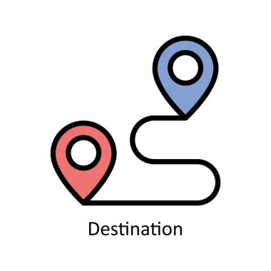 Hedef vektör ana hatları Icon Design illüstrasyonunu doldurdu. Beyaz arkaplan EPS 10 Dosyasında İş ve Yönetim Sembolü