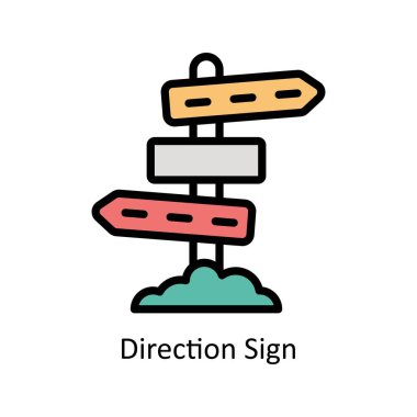 Yönlendirme İşareti Vektörü Simge Tasarımı illüstrasyonunu doldurdu. Beyaz arkaplan EPS 10 Dosyasında İş ve Yönetim Sembolü