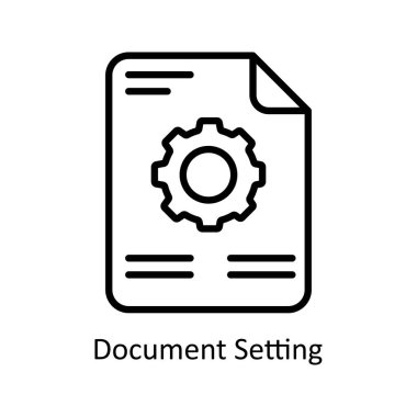 Belge Ayarlama vektör taslağı Simge Tasarımı illüstrasyonu. Beyaz arkaplan EPS 10 Dosyasında İş ve Yönetim Sembolü