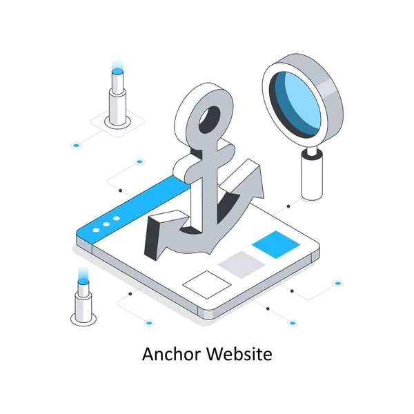 Sunucu Web Sitesi izometrik hisse senedi çizimi. EPS Dosyası
