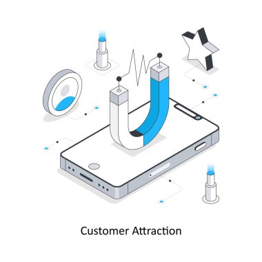 Customer Attraction isometric stock illustration. EPS File clipart