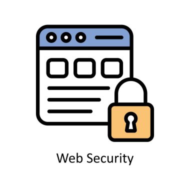 Web Güvenlik Vektörü Taslak Simgesi Biçimlendirmesi EPS 10 Dosyası