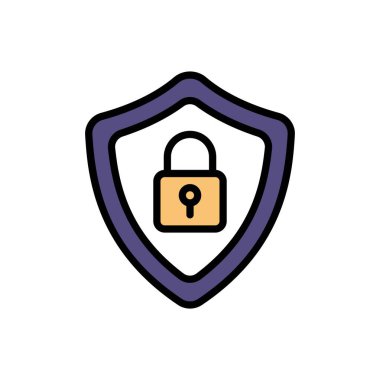 Güvenlik Vektörü Taslak Simgesi Biçimlendirmesi. EPS 10 Dosyası