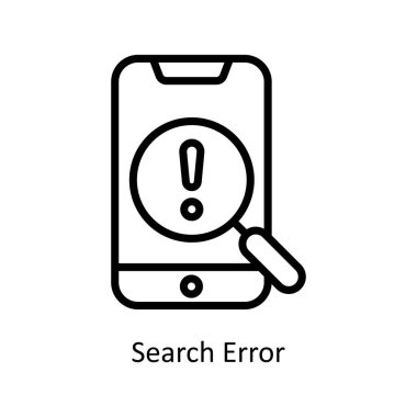 Arama Hatası vektör ana hatları simge biçimi illüstrasyonu. EPS 10 Dosyası
