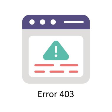 Hata 403 Vektör Düz simge çizimi. EPS 10 Dosyası