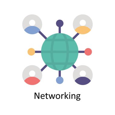 Ağ vektörü Düz simge biçimi illüstrasyonu. EPS 10 Dosyası