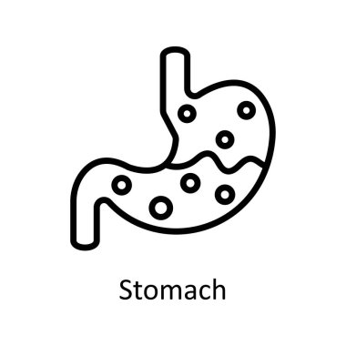 Mide vektörü taslak simge biçimi çizimi. EPS 10 Dosyası