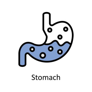 Mide vektörü taslak simge biçimi illüstrasyonunu doldurdu. EPS 10 Dosyası