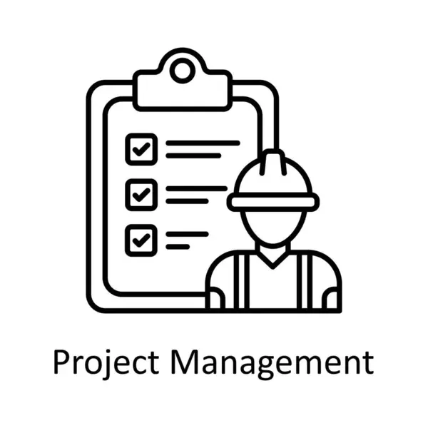 Illustrazione Del Disegno Dell Icona Del Profilo Vettoriale Project Management Vettoriale Stock