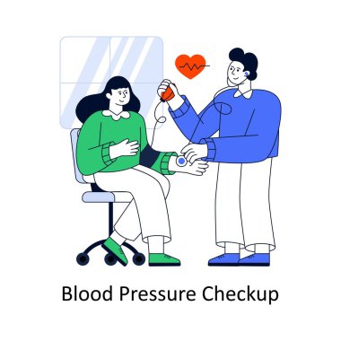 Kan basıncı, düz stil tasarım vektör çizimi. Stok illüstrasyonu