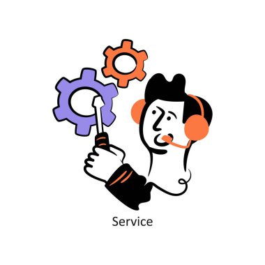 Servis Tasarım tasarımı tasarımı illüstrasyonunu yükledi. EPS 10 Dosyası 