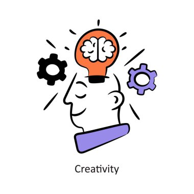 Yaratıcılık Tasarım tasarımı tasarımı çizimi. EPS 10 Dosyası 
