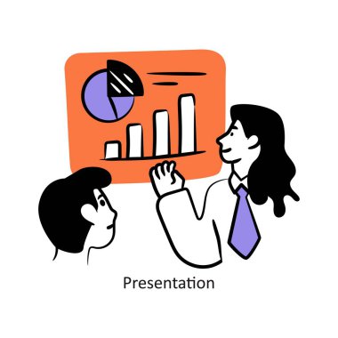 Sunum Doldurulmuş Tasarım Biçimi illüstrasyonu. EPS 10 Dosyası 