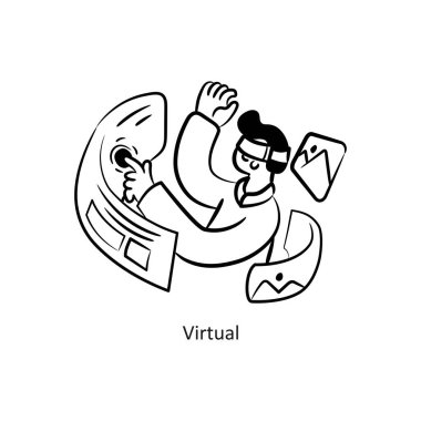 Sanal tasarım tasarım illüstrasyonu. EPS 10 Dosyası 