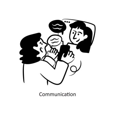 İletişim ana hatları tasarım çizimi. EPS 10 Dosyası 