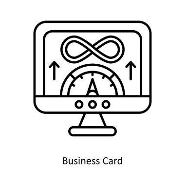 Business Card vektör taslağı tasarım illüstrasyonu. Beyaz arkaplanda Seo ve Web sembolü EPS 10 dosyası