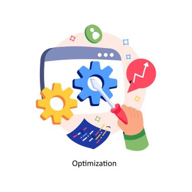 Optimizasyon Konsepti Biçim illüstrasyonları. 