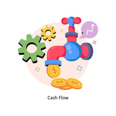 Cash Flow Concepts Biçim illüstrasyonları. 