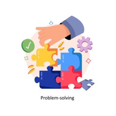 Problem Çözme Kavramları Biçim illüstrasyonları. 