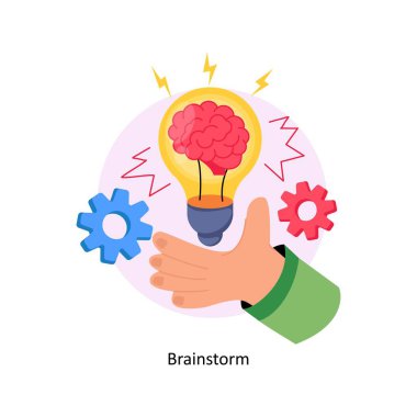 Beyin Fırtınası Kavramları Biçim illüstrasyonları. 