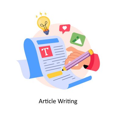 Makale yazma biçimi illüstrasyonu kavramları. EPS 10 Dosyası